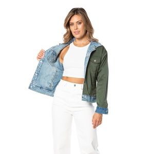 Juicy Couture Reversible Monogram Trucker Jacket